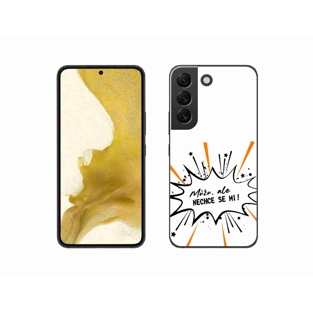 Gelový kryt mmCase na Samsung Galaxy S22 5G - vtipný text 11 bílé pozadí