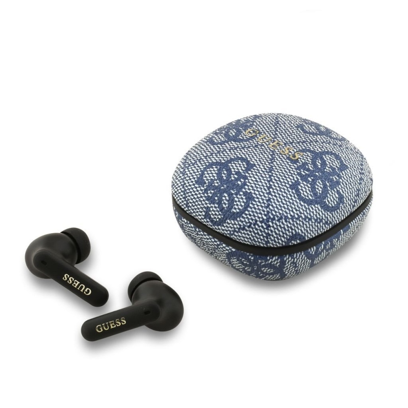 Guess PU 4G Metal Logo ENC TWS Bezdrátová Sluchátka Blue