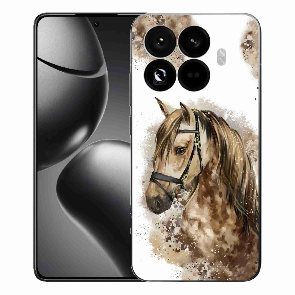 Gelový kryt mmCase na Xiaomi 15T Pro - hnědý kreslený kůň