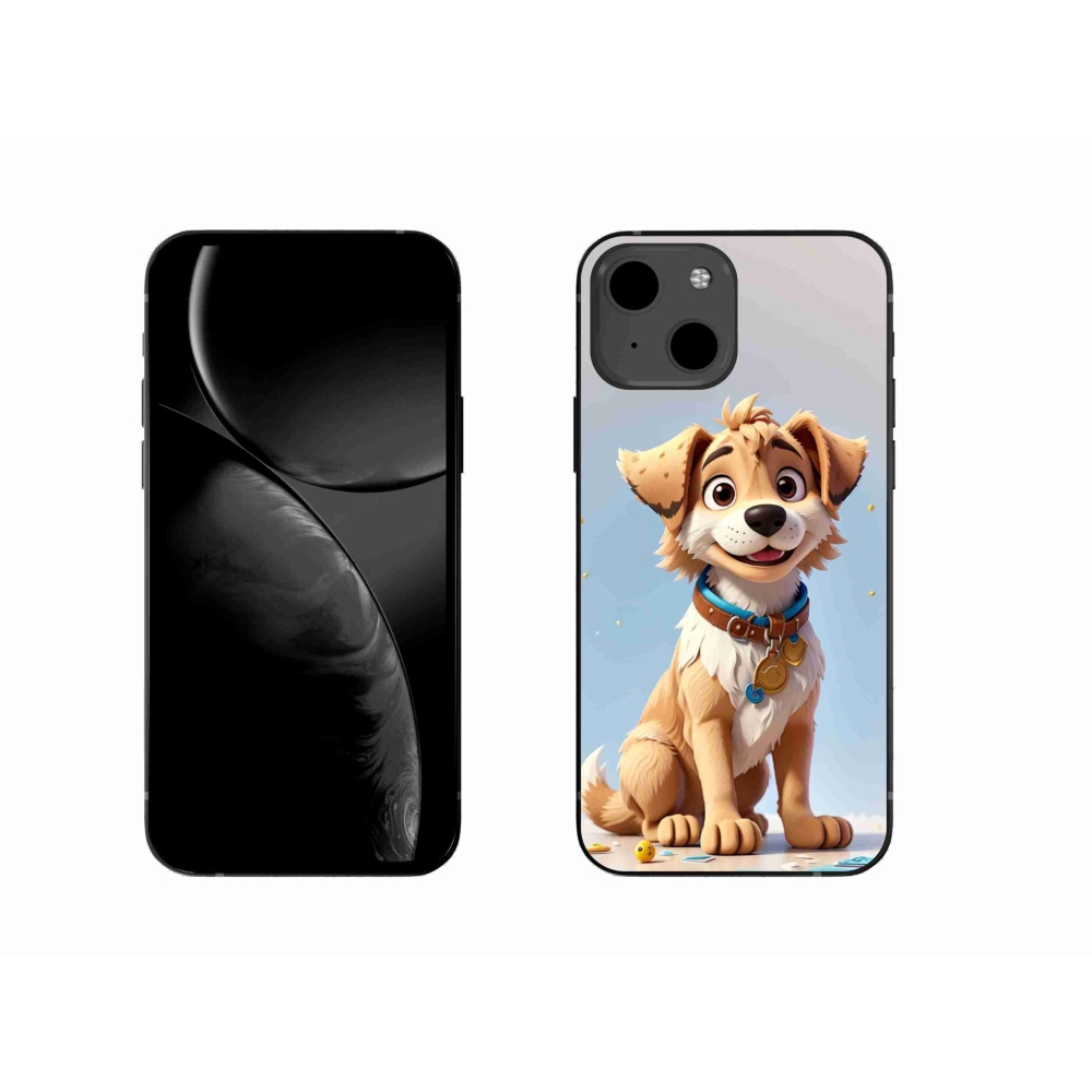Gelový kryt mmCase na iPhone 13 - kreslené štěně