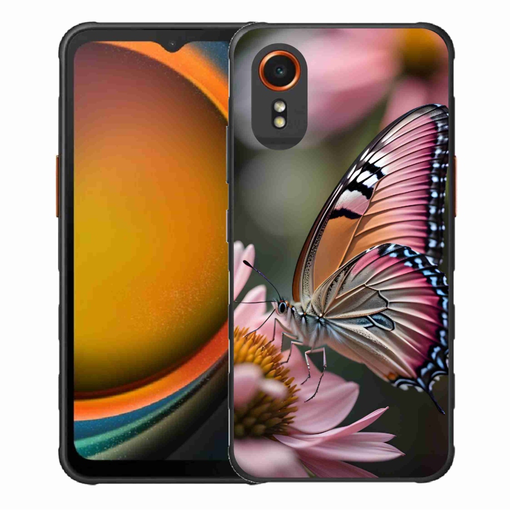 Gelový kryt mmCase na Samsung Galaxy Xcover 7 - barevný motýl