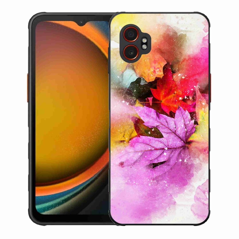 Gelový kryt mmCase na Samsung Galaxy Xcover 7 Pro - barevné listy