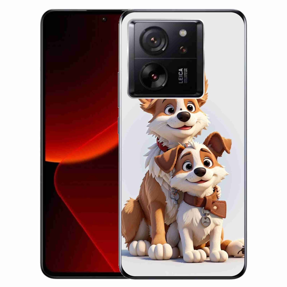 Gelový kryt mmCase na Xiaomi 13T/13T Pro - kreslení psi