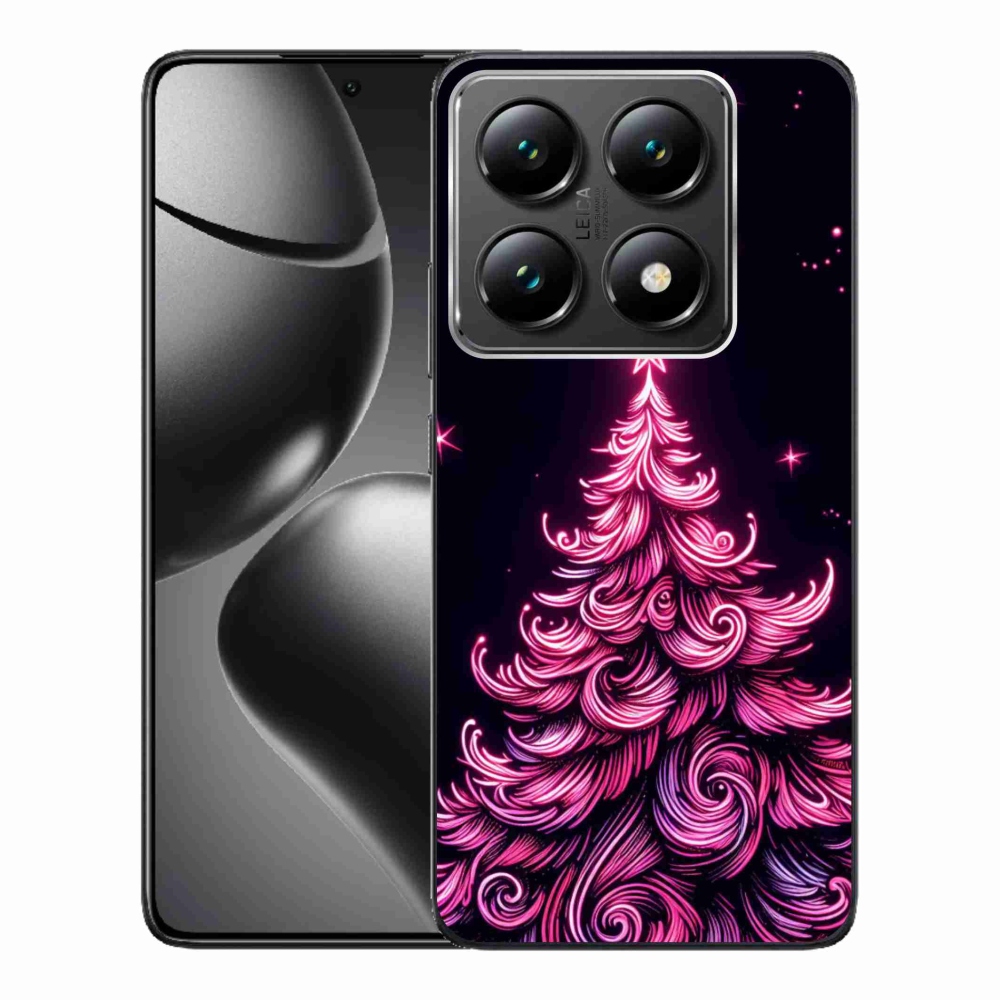 Gelový kryt mmCase na Xiaomi 14T Pro - neonový vánoční stromek 2