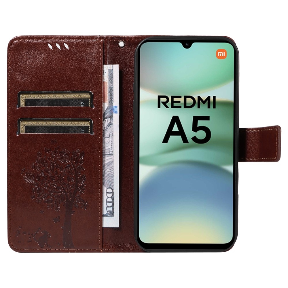 Trees knížkové pouzdro na Xiaomi Redmi A5 (173.45x79.35x8.45mm) - hnědé