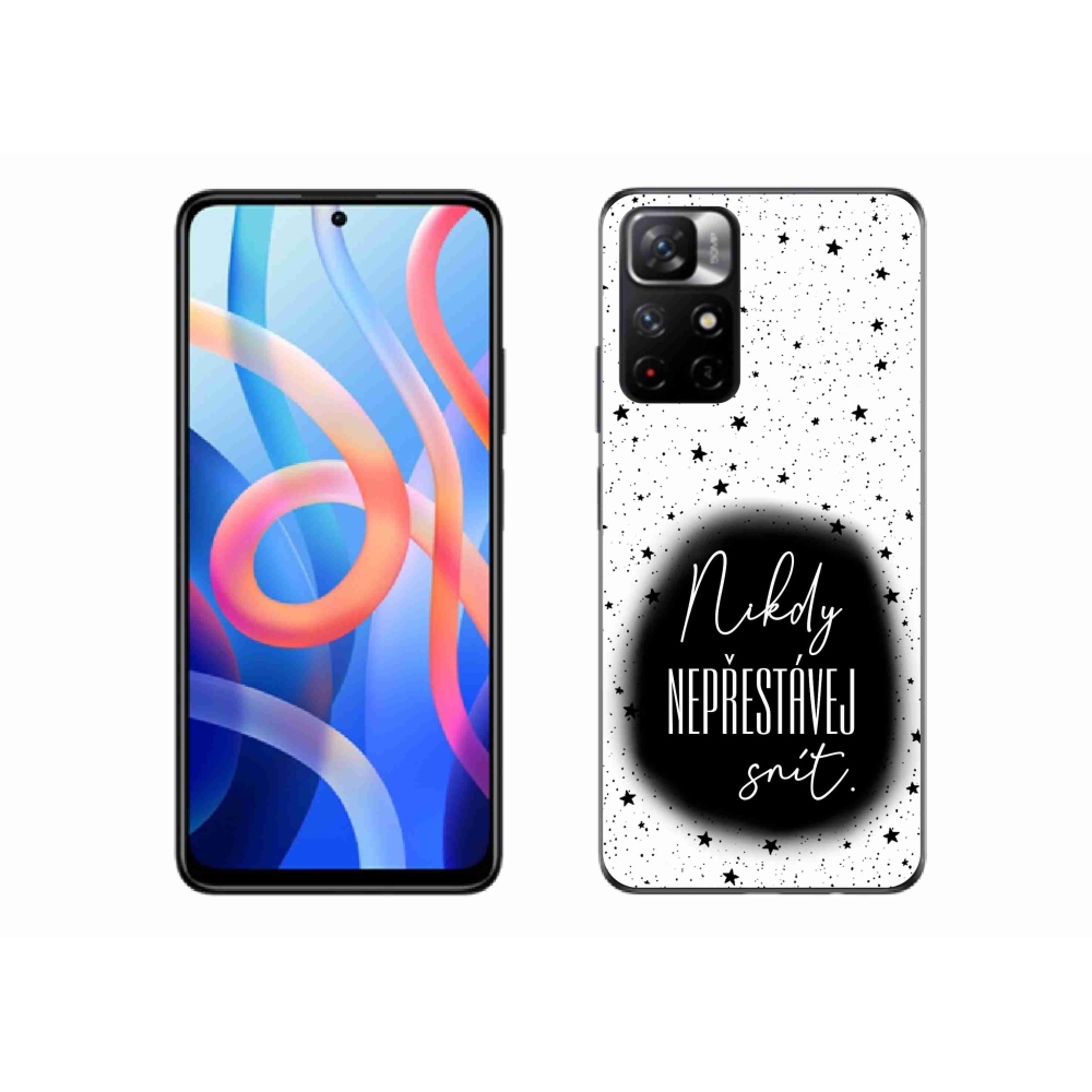 Gelový kryt mmCase na Xiaomi Redmi Note 11S 5G - citát 1 černobílé pozadí