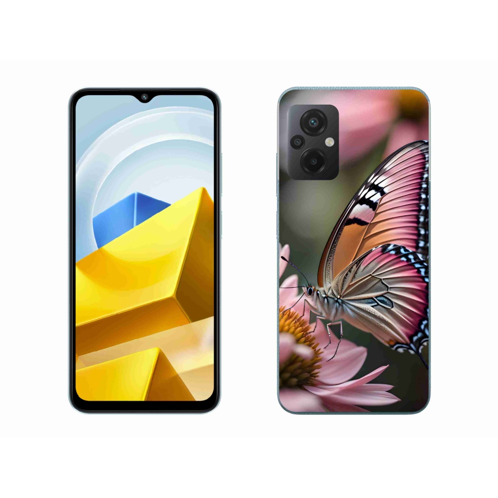 Gelový kryt mmCase na Xiaomi Poco M5 4G - barevný motýl