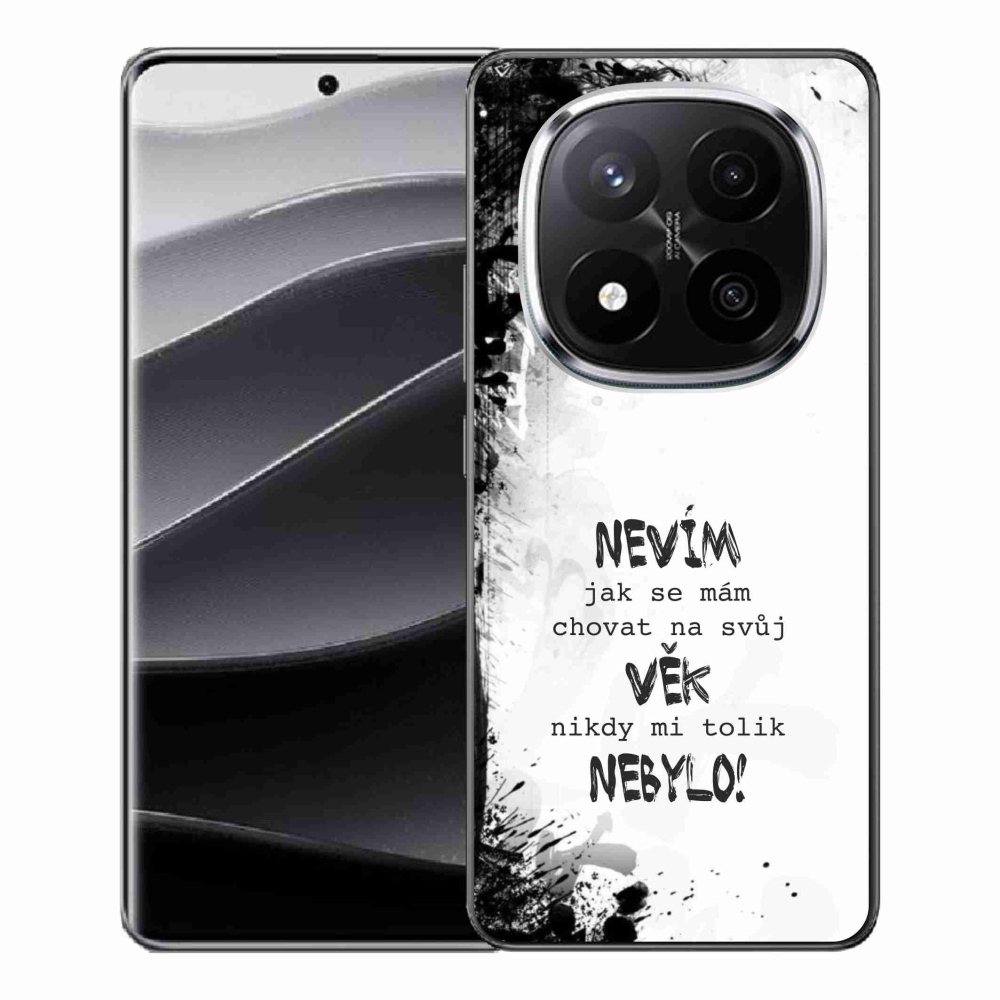 Gelový kryt mmCase na Xiaomi Redmi Note 14 Pro+ 5G - vtipný text 14 bílé pozadí