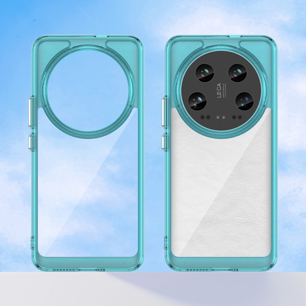 Gelový obal s pevnými zády na Xiaomi 14 Ultra - světlemodrý