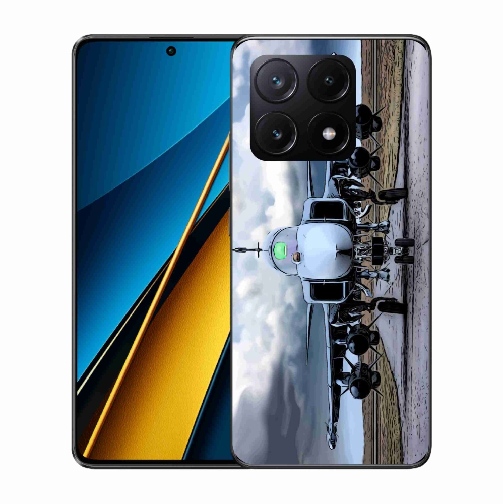 Gelový kryt mmCase na Xiaomi Poco X6 Pro 5G - vojenské letadlo