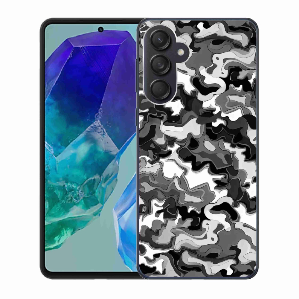 Gelový kryt mmCase na Samsung Galaxy M55 5G - maskáčový vzor 3