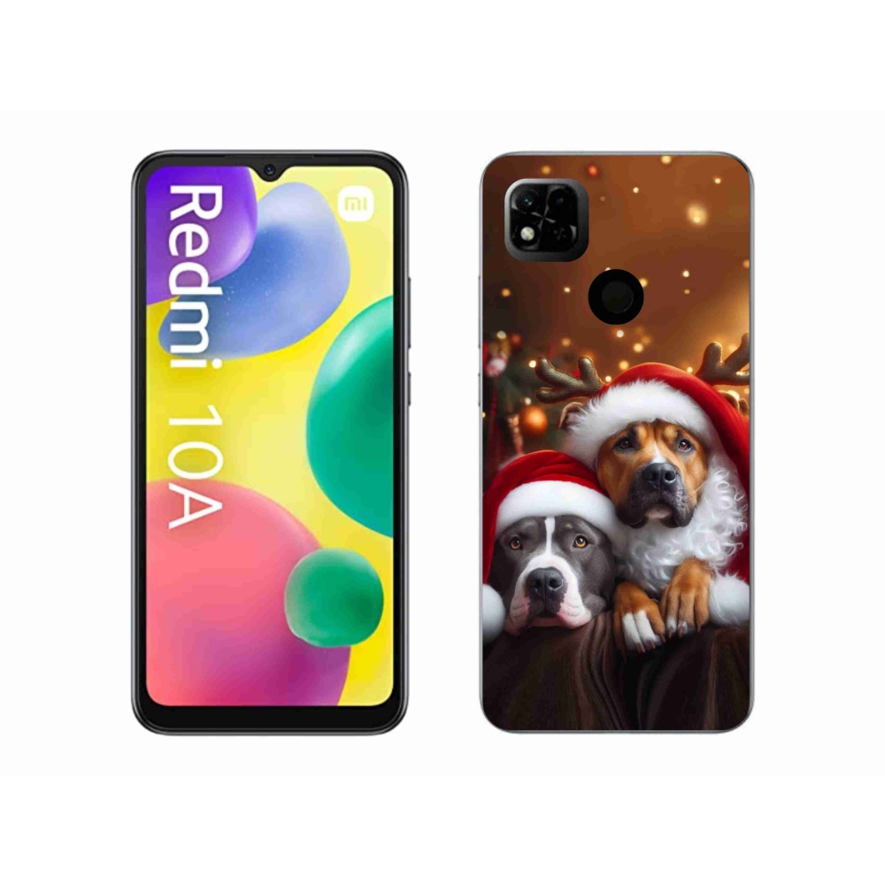 Gelový kryt mmCase na Xiaomi Redmi 10A - vánoční psi