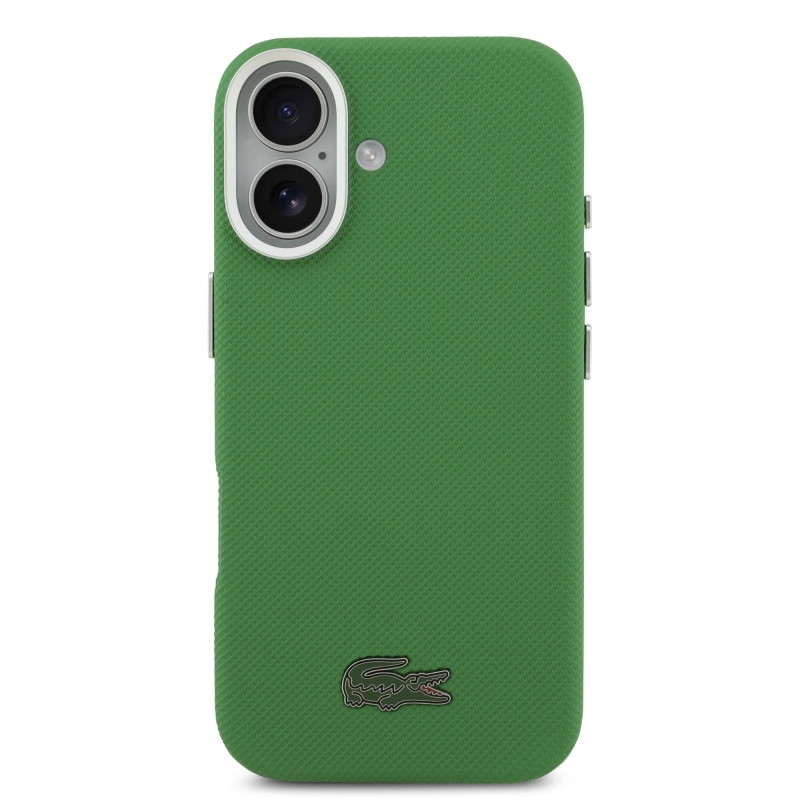 Lacoste Iconic Petit Pique Metal Logo MagSafe Zadní Kryt pro iPhone 17 Green