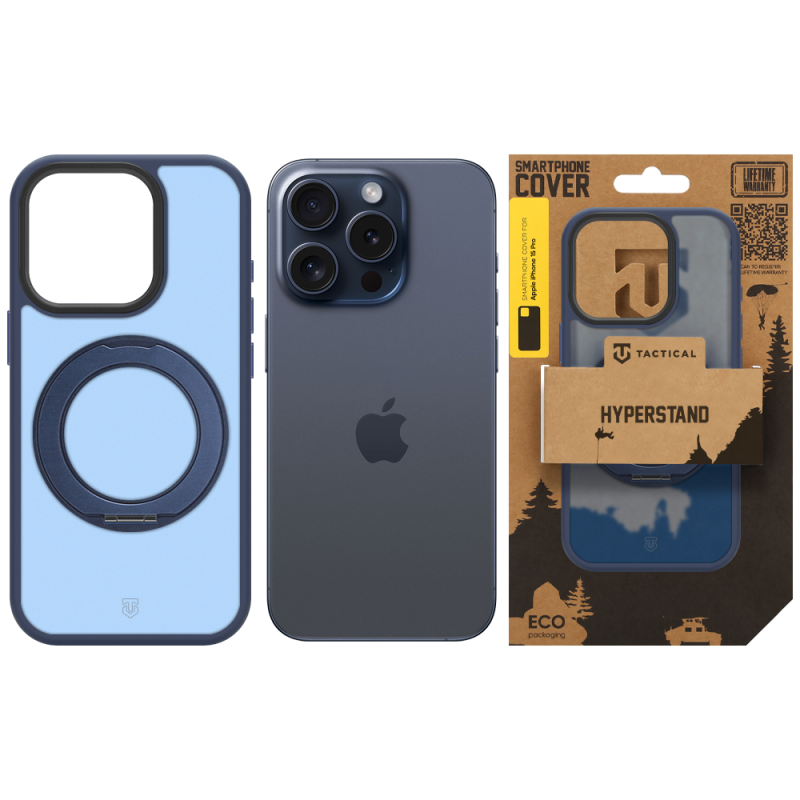 Tactical MagForce Hyperstand Kryt pro Apple iPhone 15 Pro Deep Blue
