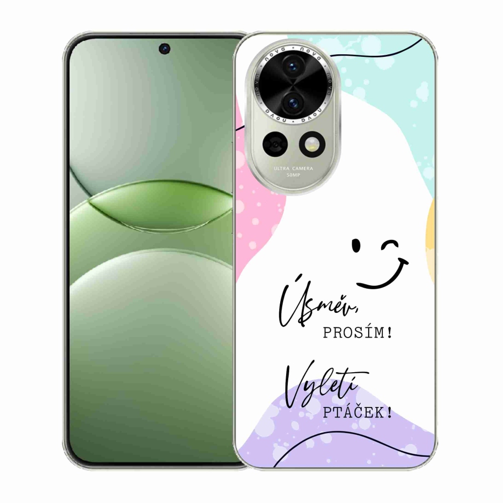 Gelový kryt mmCase na Huawei Nova 13 5G - vtipný text 4 bílé pozadí