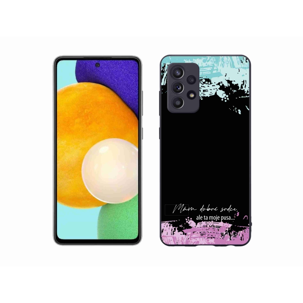 Gelový kryt mmCase na Samsung Galaxy A52/A52 5G - vtipný text 3 černé pozadí