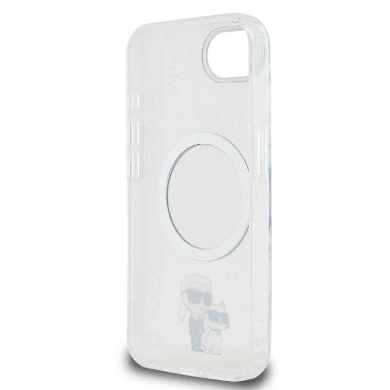 Karl Lagerfeld IML Karl and Choupette MagSafe Zadní Kryt pro iPhone 16e Transparent