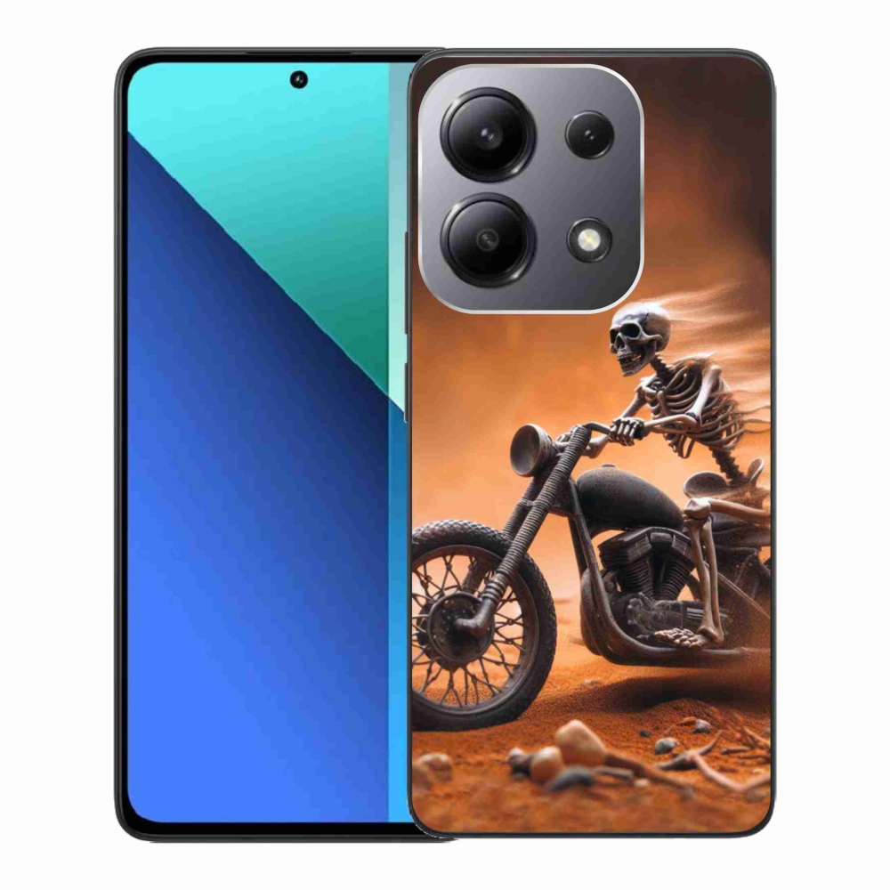 Gelový kryt mmCase na Xiaomi Redmi Note 13 - kostra na motorce