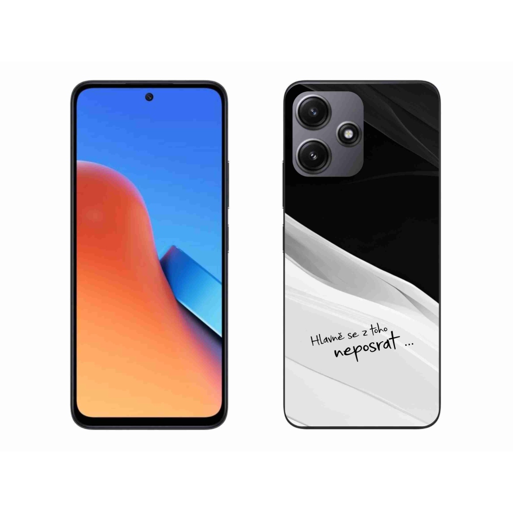 Gelový kryt mmCase na Xiaomi Redmi 12 5G - vtipný text 13 bíločerné pozadí