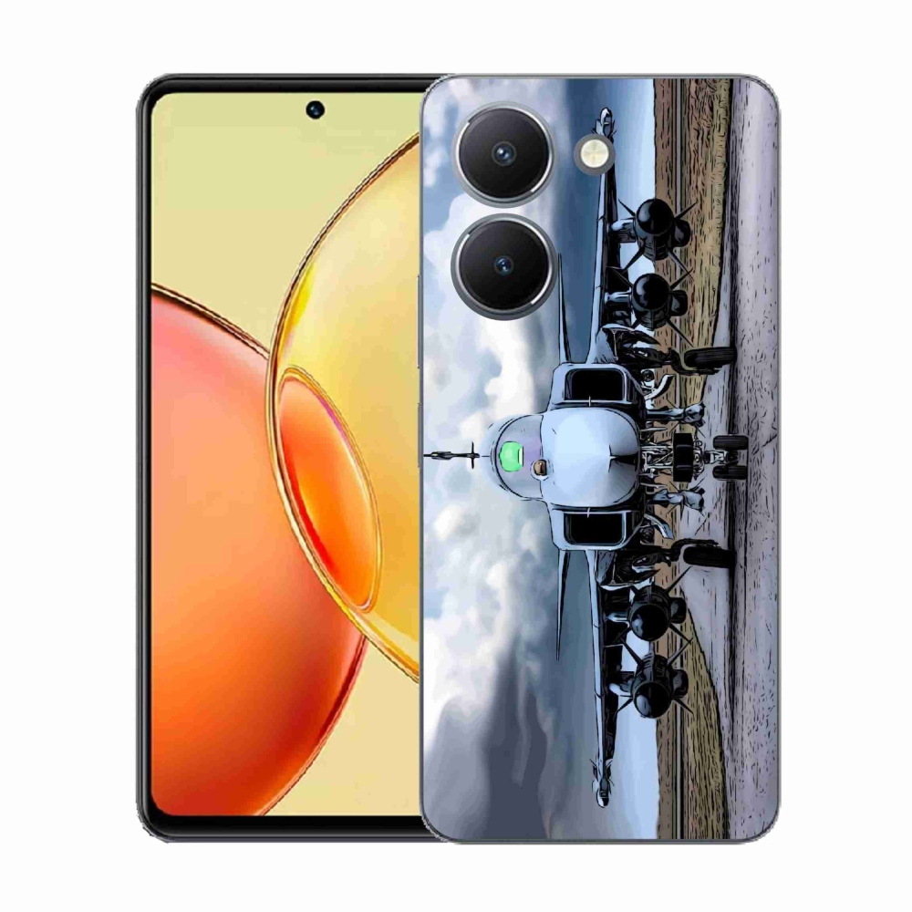 Gelový kryt mmCase na Vivo Y36 - vojenské letadlo