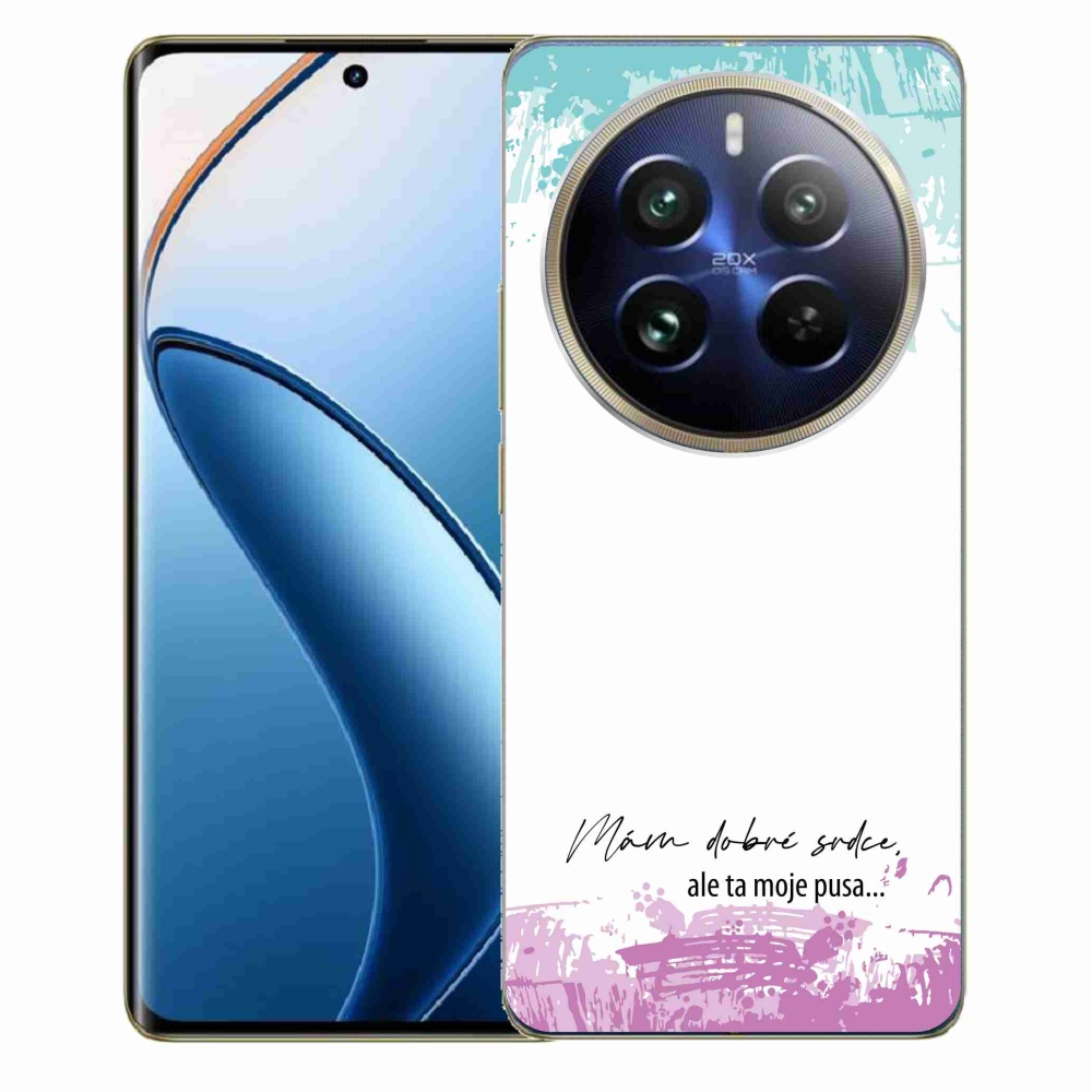 Gelový kryt mmCase na Realme 12 Pro 5G/12 Pro+ 5G - vtipný text 3 bílé pozadí