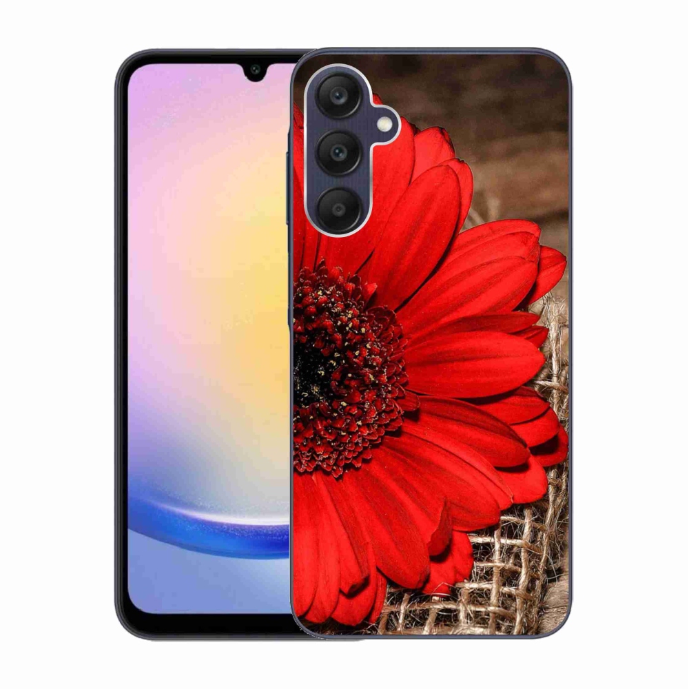 Gelový kryt mmCase na Samsung Galaxy A25 5G - gerbera