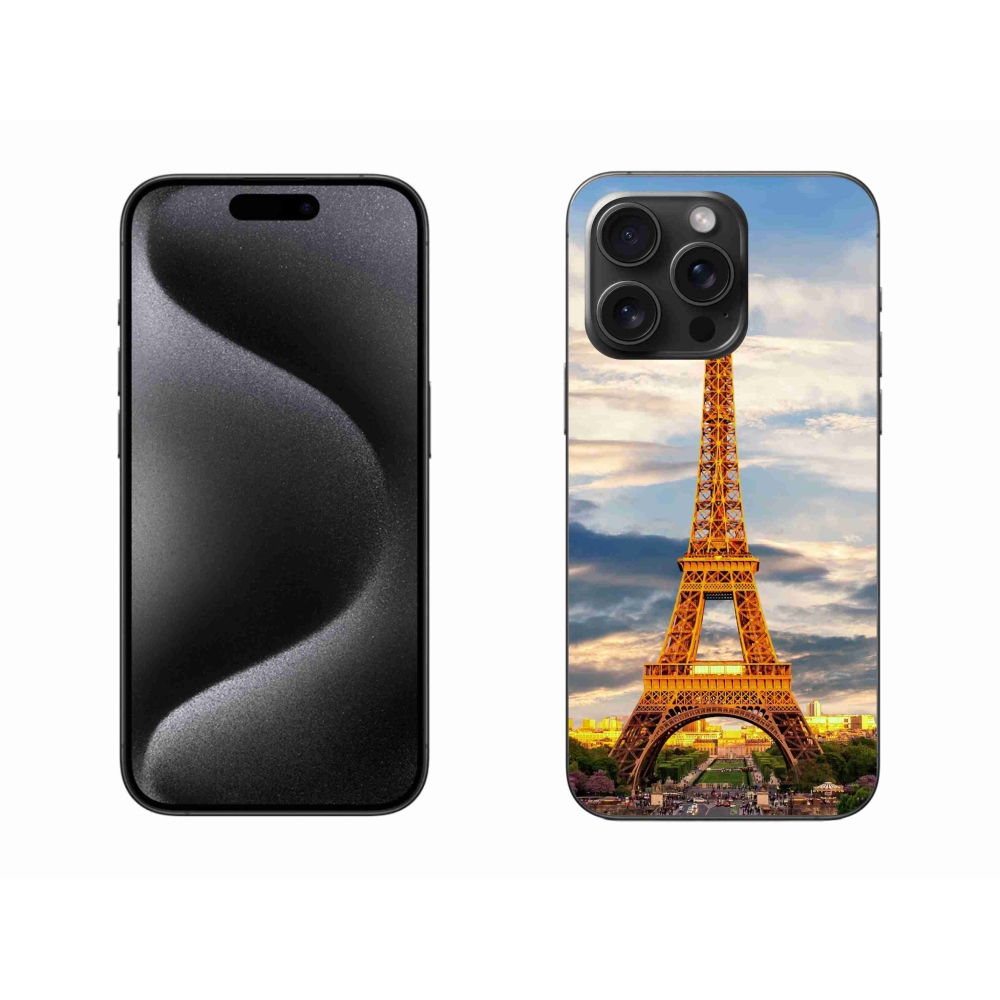 Gelový kryt mmCase na iPhone 15 Pro Max - eiffelova věž 3