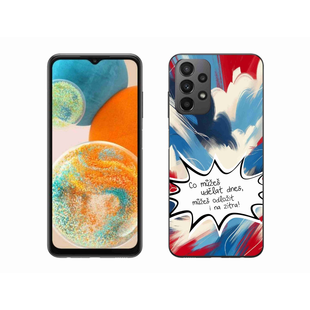 Gelový kryt mmCase na Samsung Galaxy A23 4G/5G - vtipný text 9 bílé pozadí