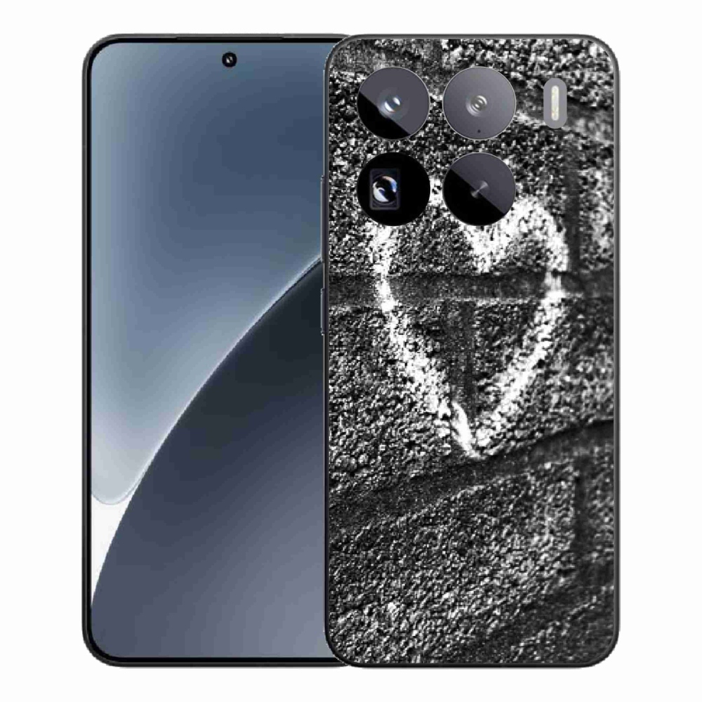 Gelový kryt mmCase na Xiaomi 15 Pro - srdce na zdi