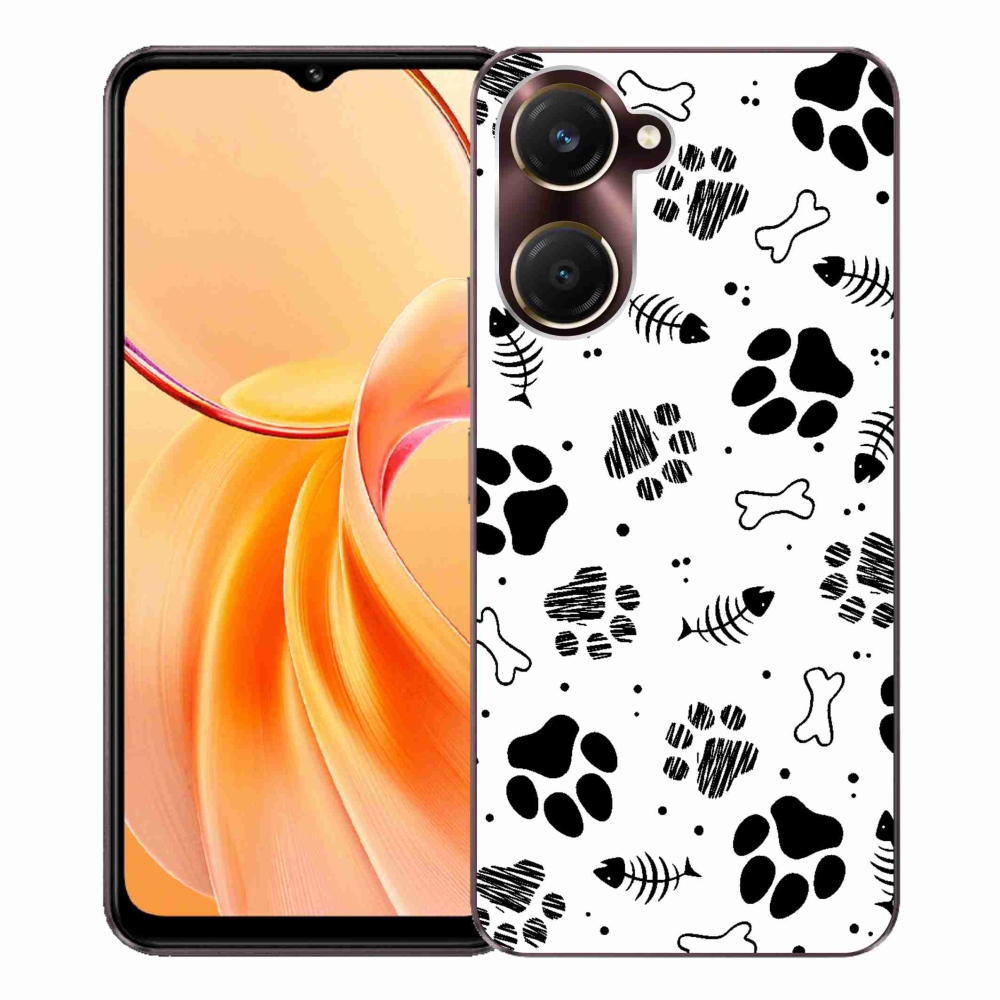 Gelový kryt mmCase na Vivo Y28s 5G - psí tlapky 1
