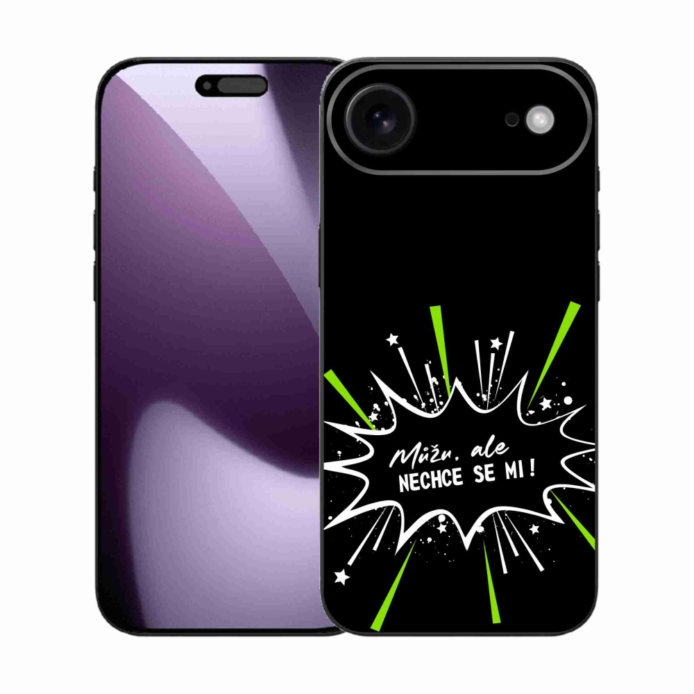Gelový kryt mmCase na iPhone 17 Air - vtipný text 11 černé pozadí