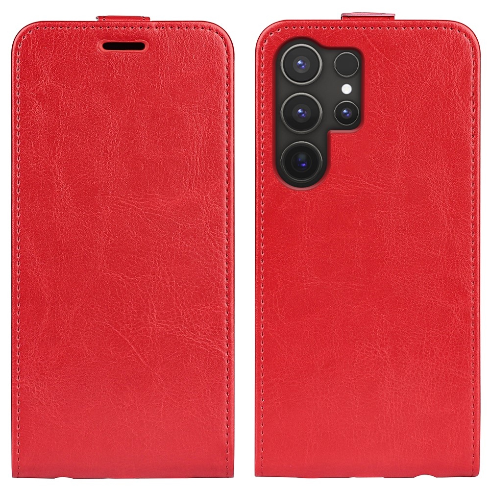 Vertical knížkové pouzdro na Samsung Galaxy S25 Ultra - červené
