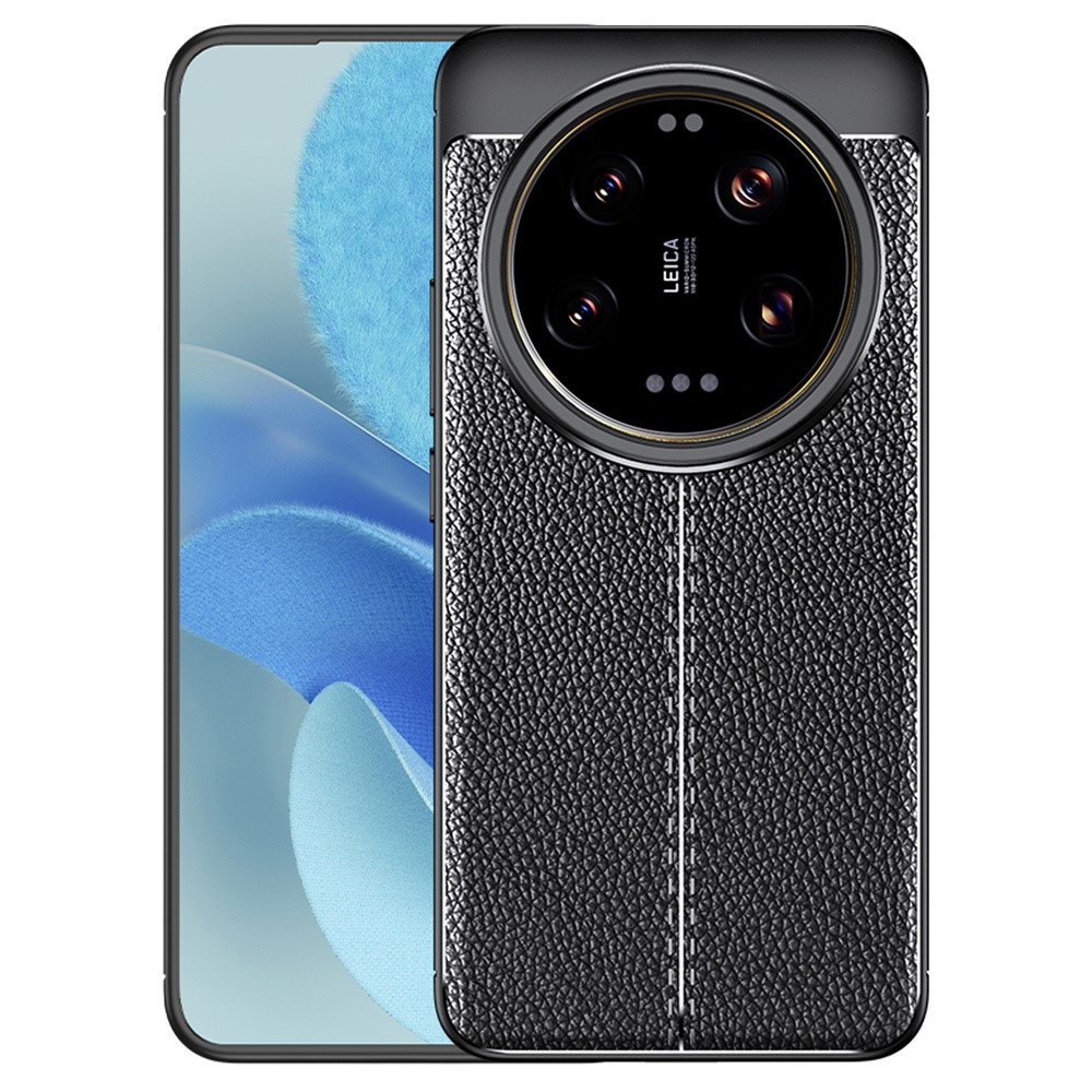 Litchi odolný gelový obal na Xiaomi 15 Ultra - černý