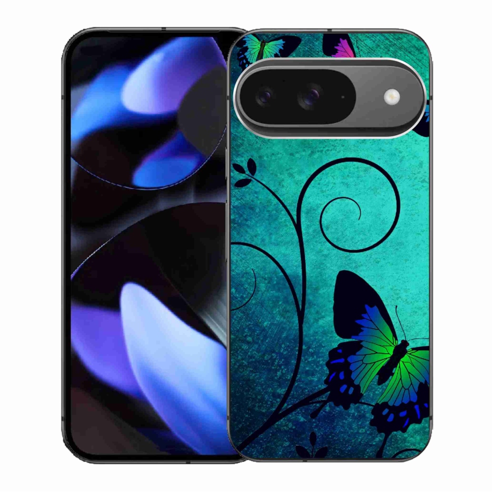 Gelový kryt mmCase na Google Pixel 9/9 Pro - barevní motýli
