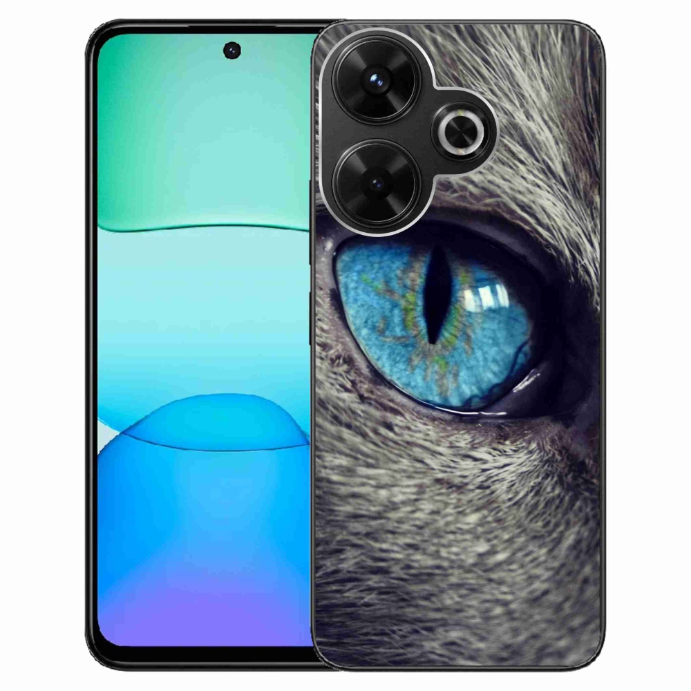 Gelový kryt mmCase na Xiaomi Redmi 13 4G/Poco M6 4G - modré kočičí oko