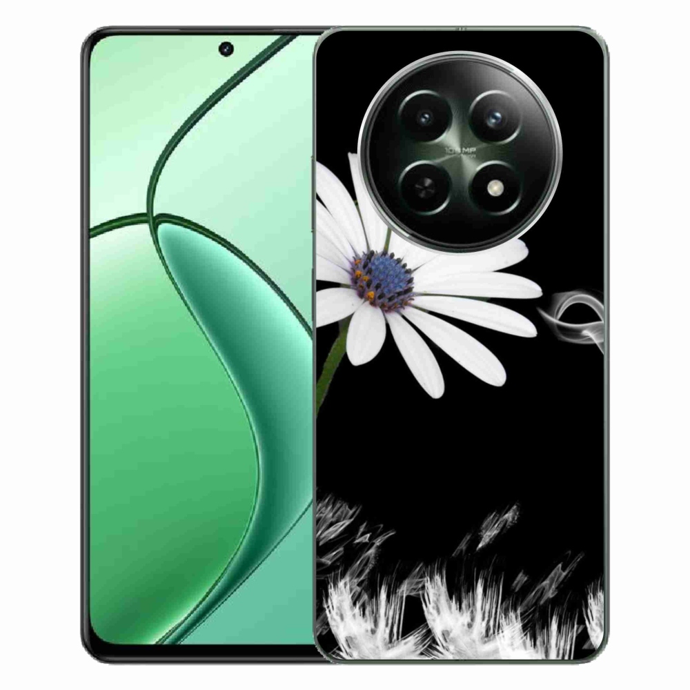 Gelový kryt mmCase na Realme 12 5G/12x 5G - bílá květina