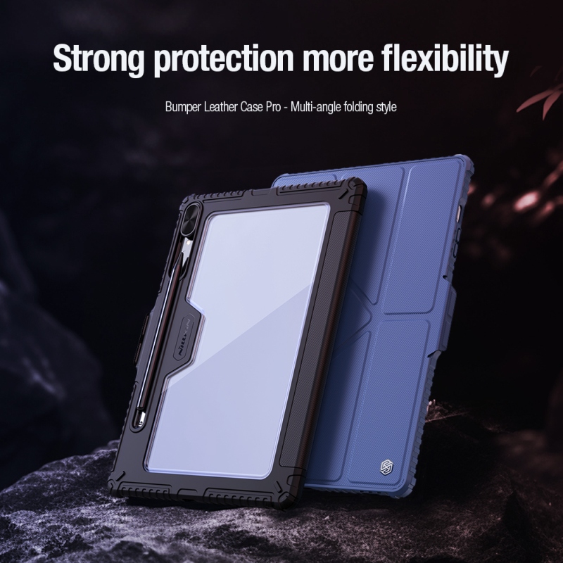Nillkin Bumper PRO Protective Stand Case Multi-angle pro Samsung Galaxy Tab S9+ Sapphire Blue