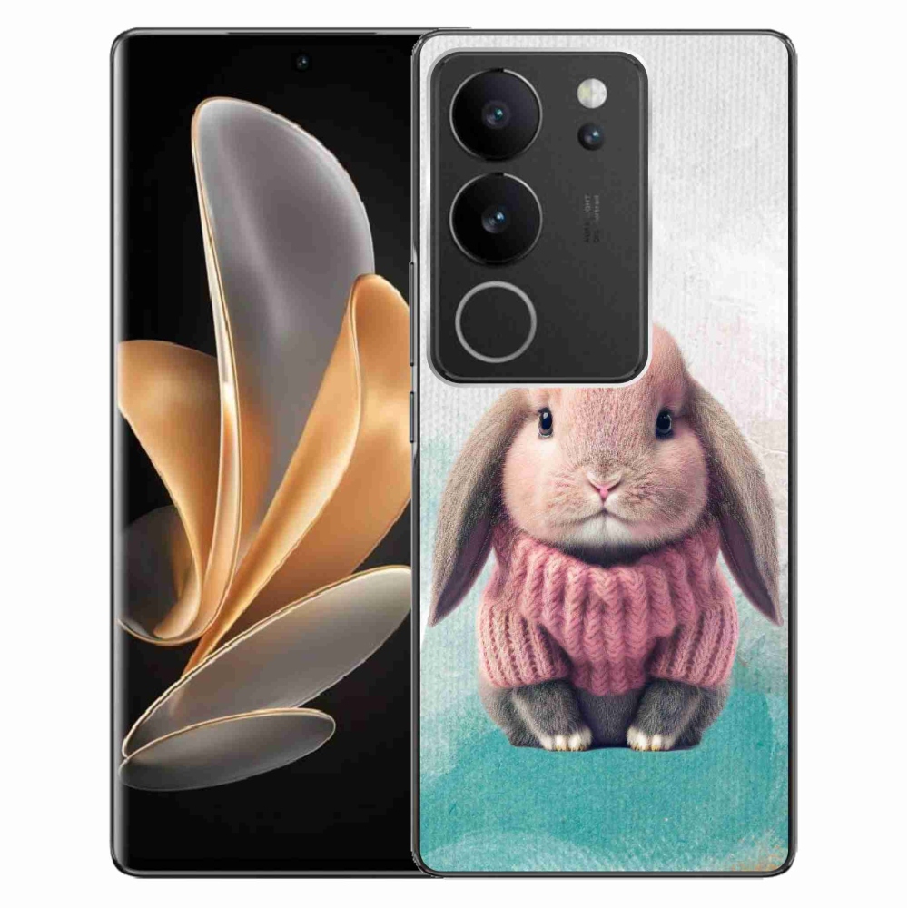 Gelový kryt mmCase na Vivo V29 5G - králíček ve svetru