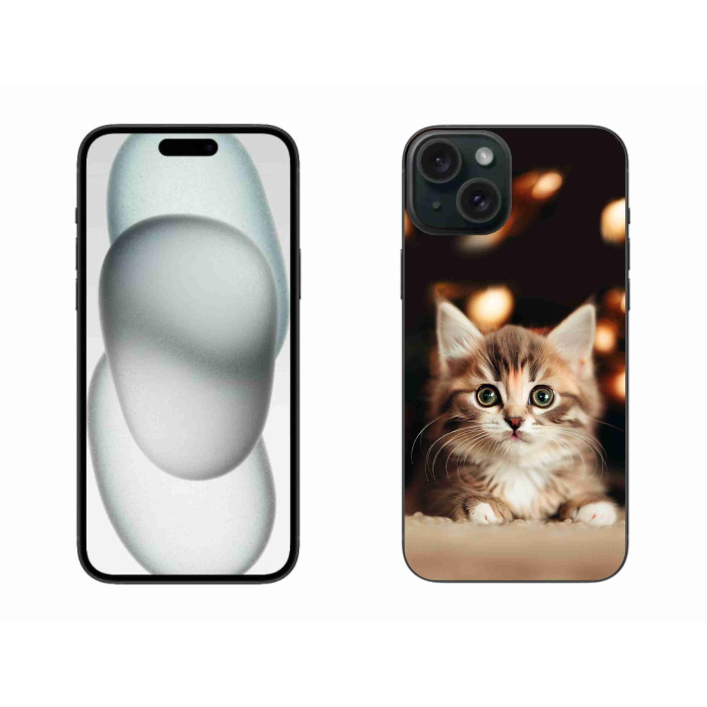 Gelový kryt mmCase na iPhone 15 Plus - roztomilé kotě 2