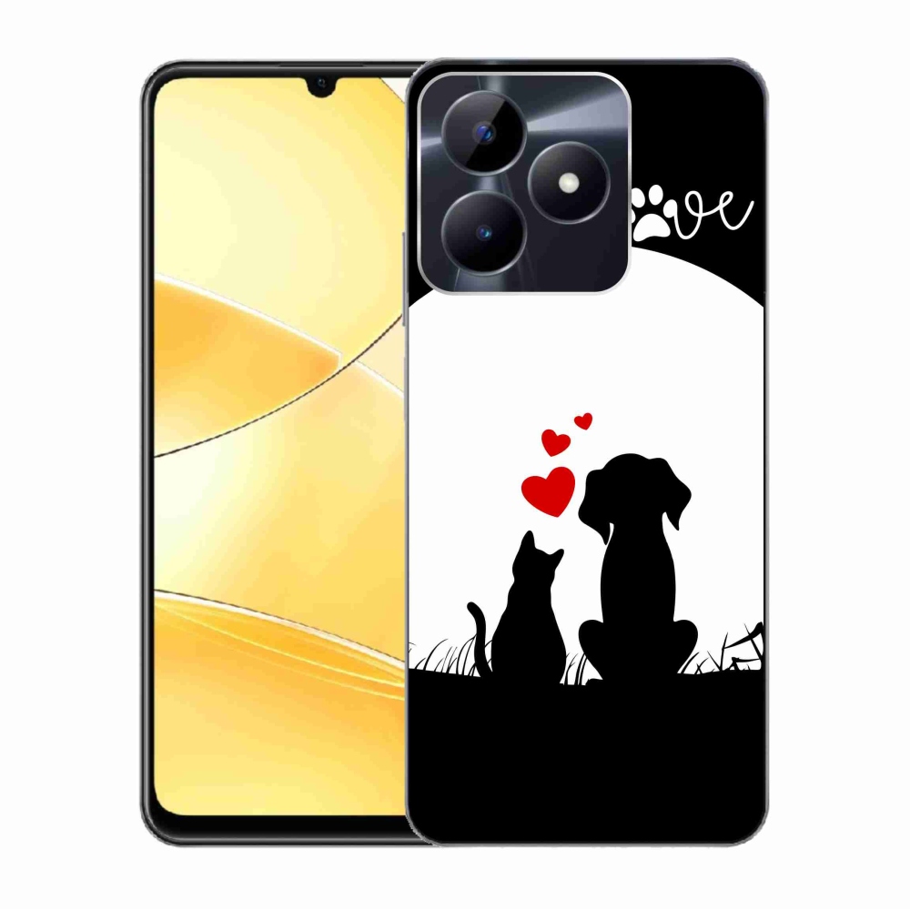 Gelový obal mmCase na Realme C51/C53 - zvířecí láska