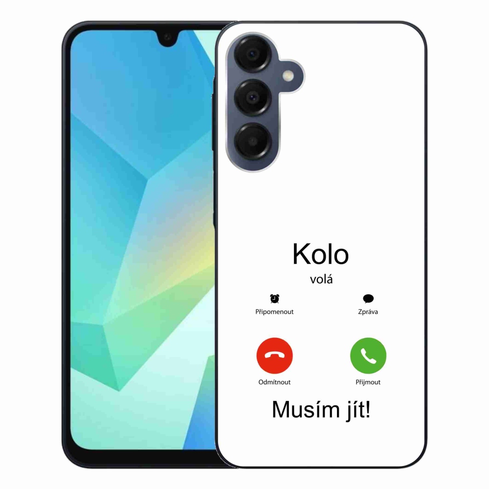 Gelový kryt mmCase na Samsung Galaxy A16 4G/5G - kolo volá bílé pozadí