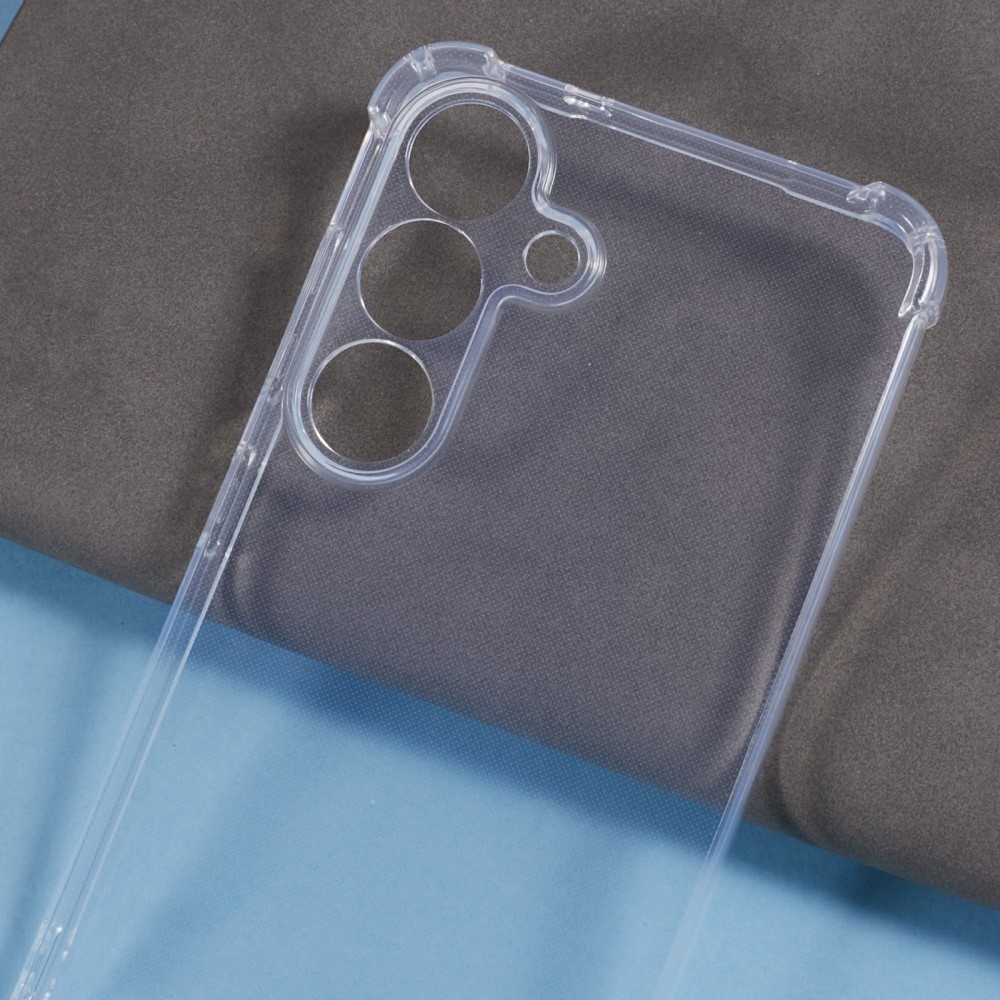 Průhledný gelový obal se šňůrkou na Samsung Galaxy S25+