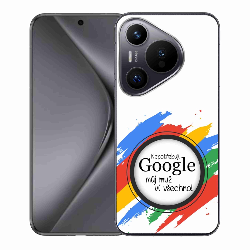 Gelový kryt mmCase na Huawei Pura 70 - muž ví všechno bílé pozadí