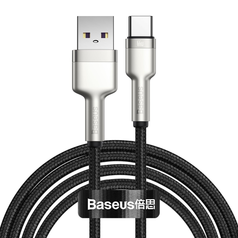 Baseus Cafule Metal Series Datový Kabel USB-A - USB-C 66W 2m Black