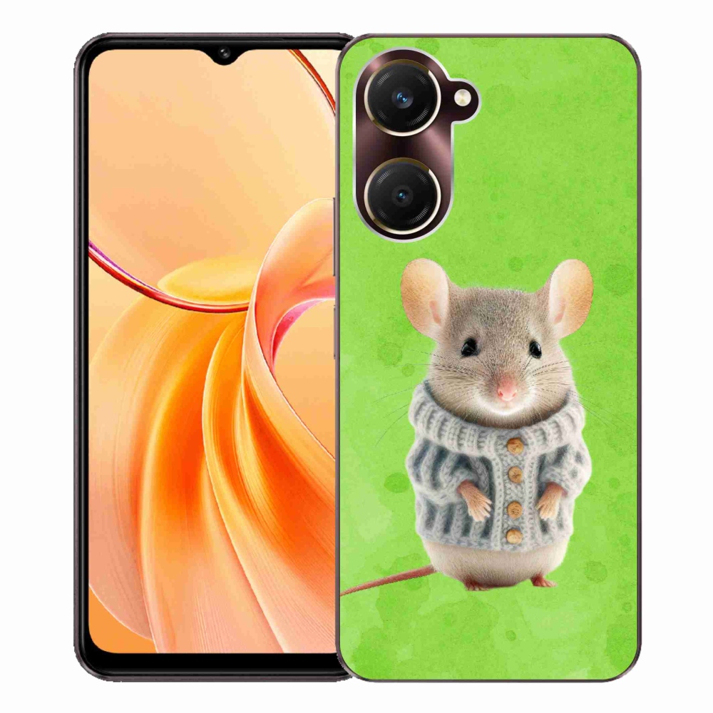 Gelový kryt mmCase na Vivo Y28s 5G - myška ve svetru