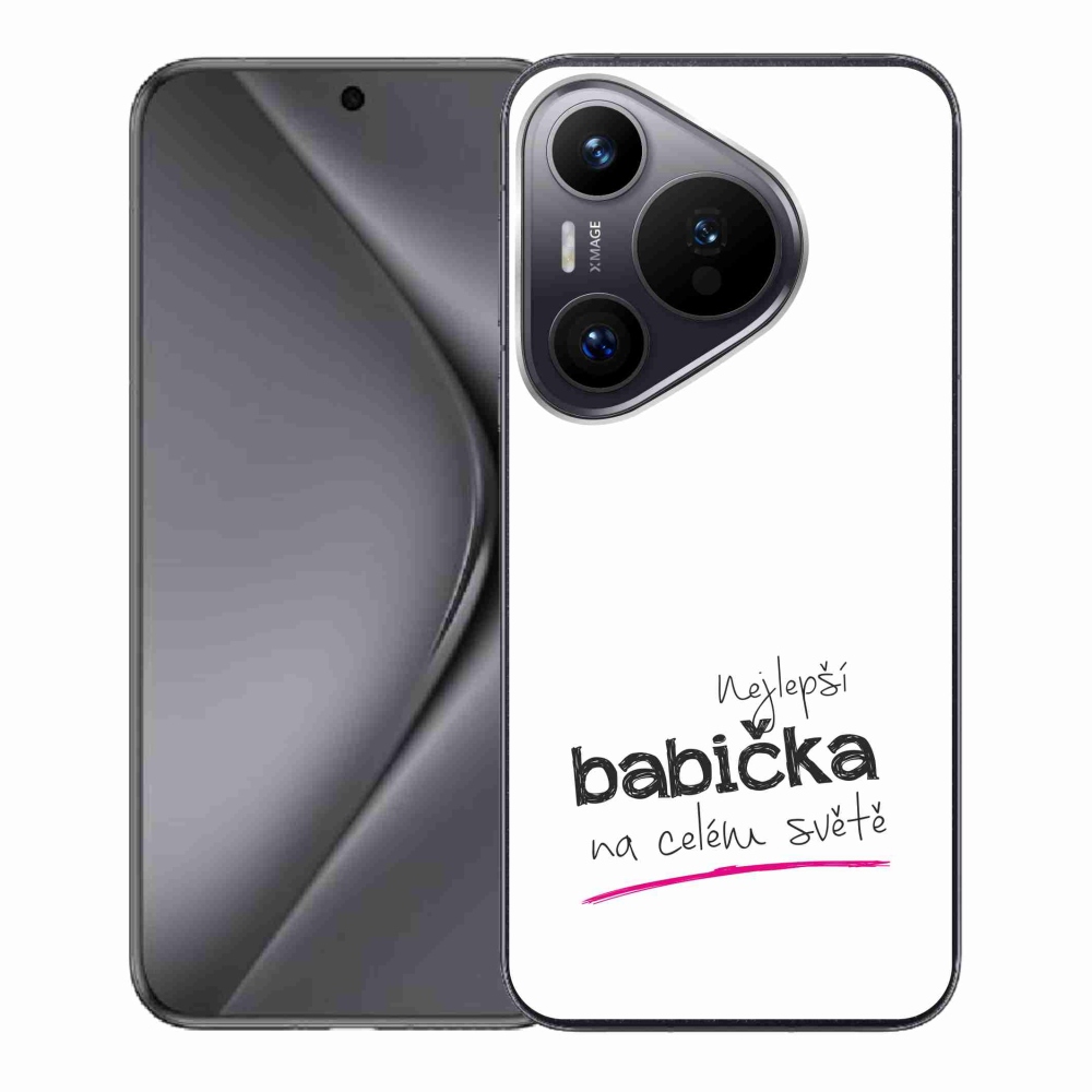Gelový kryt mmCase na Huawei Pura 70 - nejlepší babička 4 bílé pozadí