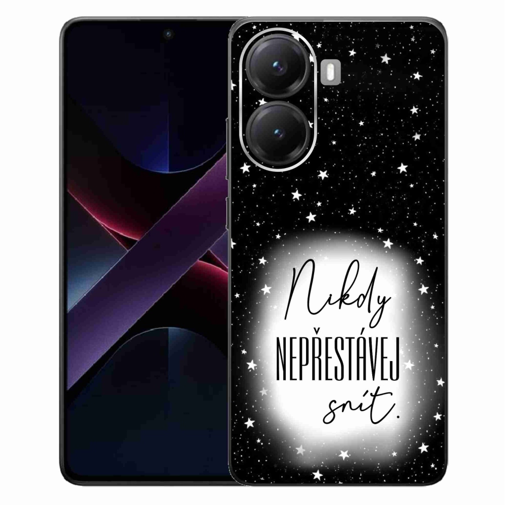 Gelový kryt mmCase na Xiaomi Poco X7 Pro 5G - citát 1 bíločerné pozadí