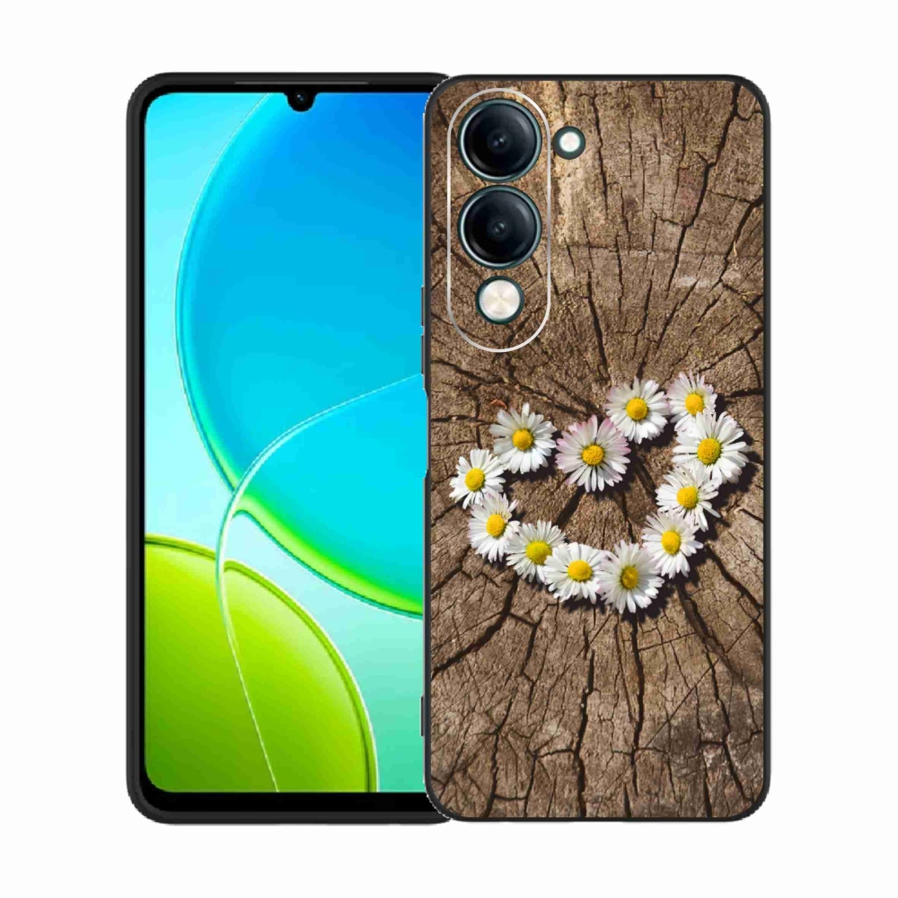 Gelový kryt mmCase na Vivo Y29s 5G - srdce z kopretin