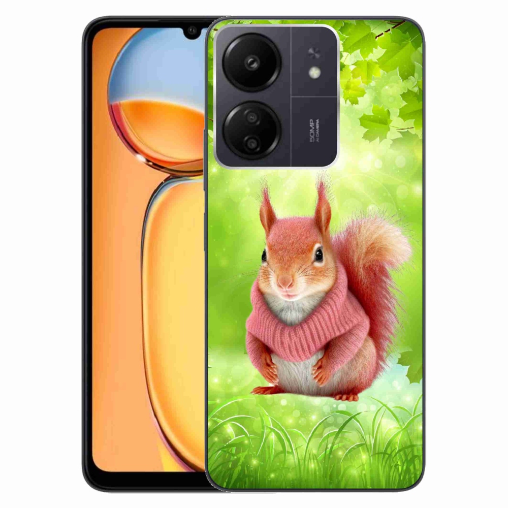 Gelový kryt mmCase na Xiaomi Poco C65/Redmi 13C - veverka ve svetru