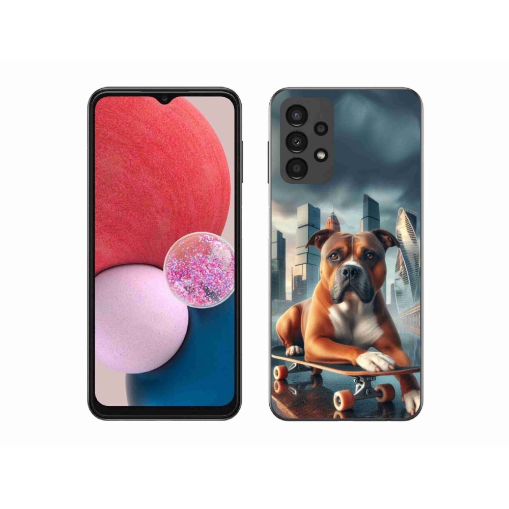 Gelový kryt mmCase na Samsung Galaxy A13 4G - pes na skateboardu